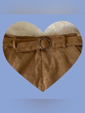 Hollister Suede brown Mini Skirt with Belt